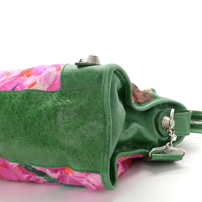 Balenciaga Chevre Satin Giant City Green Floral 8 of 15