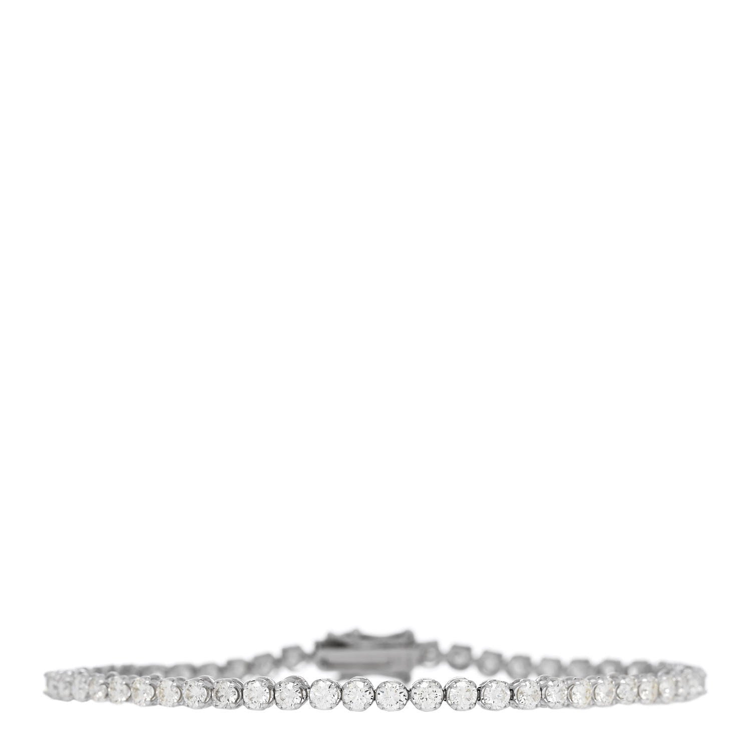 Parker & West by FASHIONPHILE 18K White Gold Diamond 1.35ctw Tennis Bracelet 1 of 4