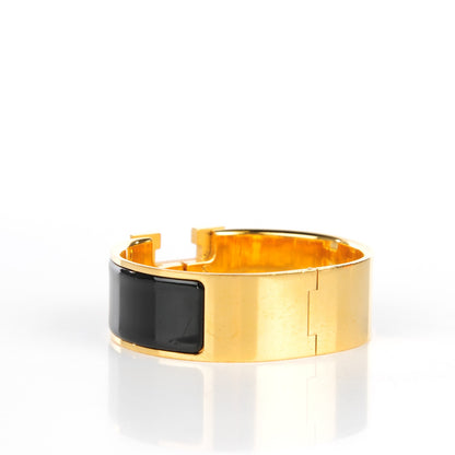 Hermes Enamel Wide Clic Clac H Bracelet PM Black 3 of 6