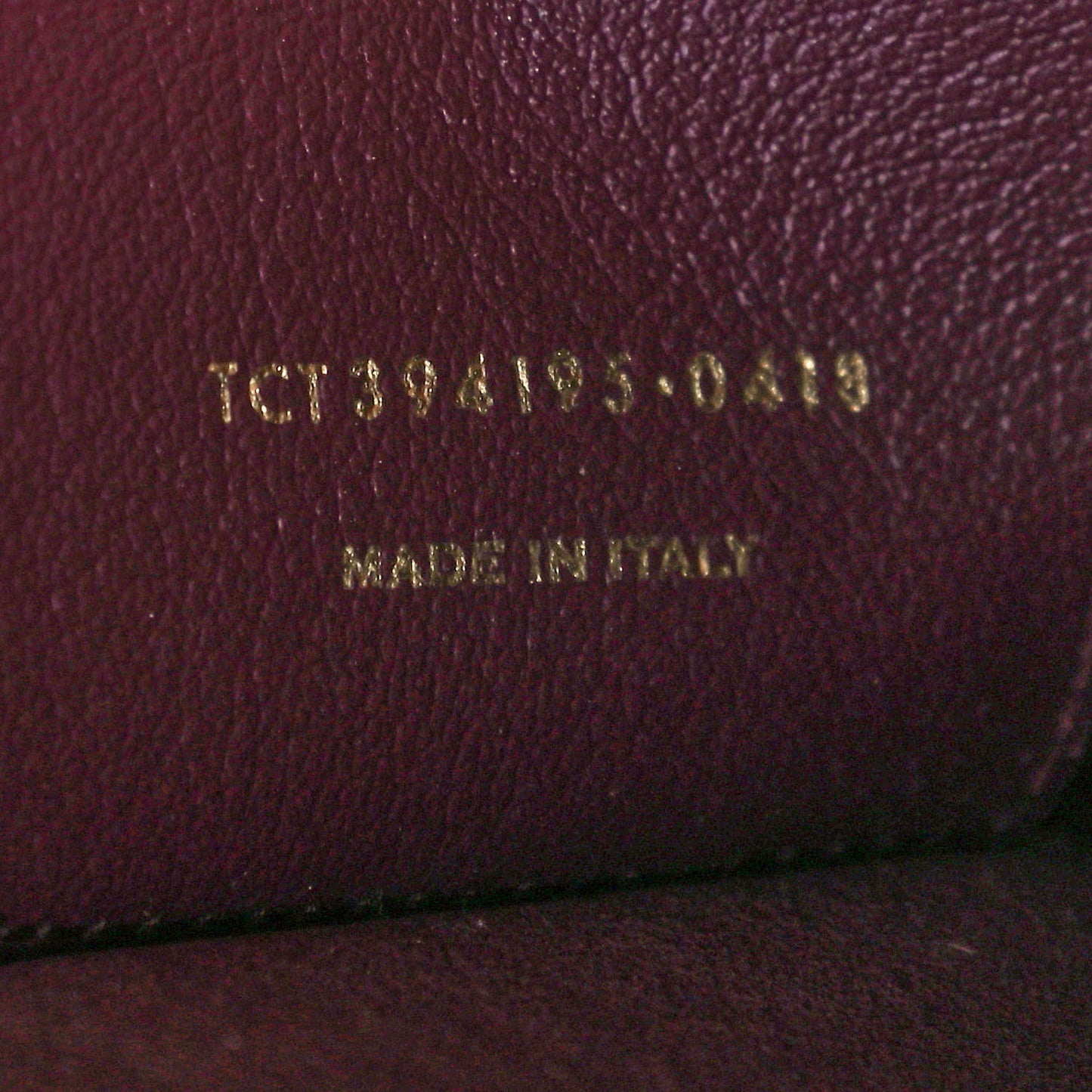 Calfskin Large Shopping Tote Bordeaux