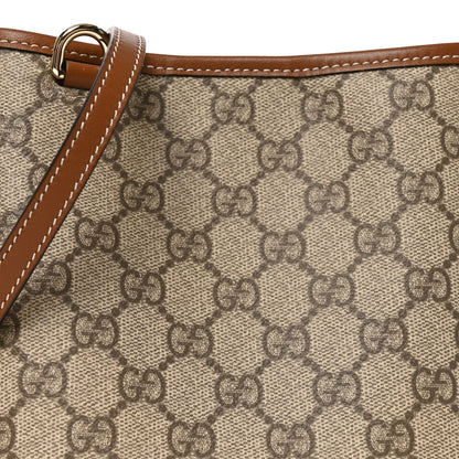 Gucci GG Supreme Monogram Emblem Nano Bucket Bag  Beige Dark Brown 7 of 10