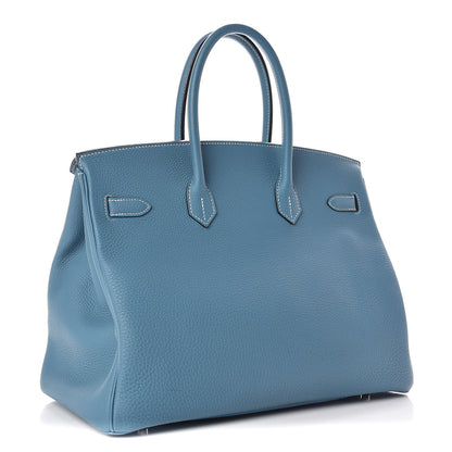 Hermes Togo Birkin 35 Blue Jean 3 of 36