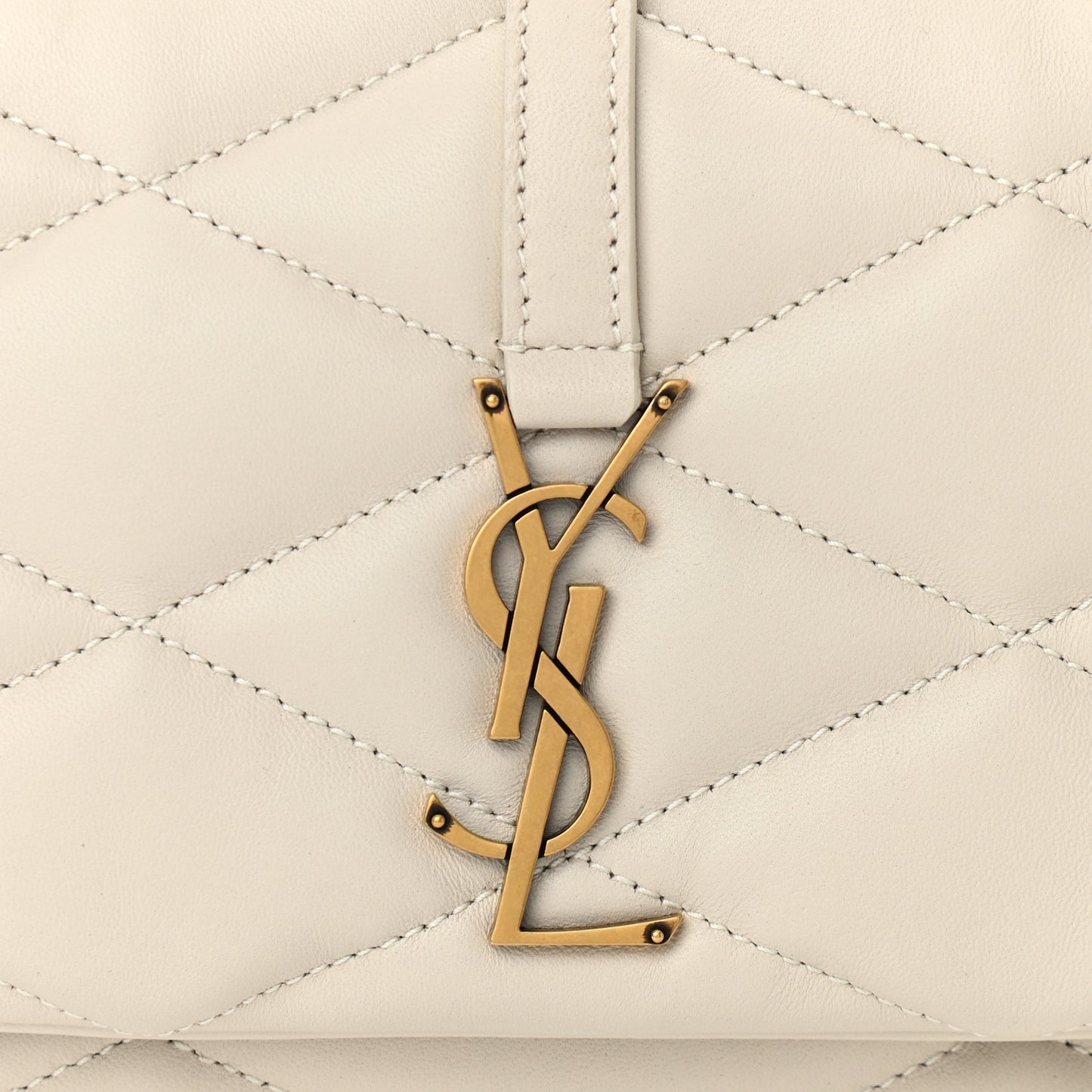 Lambskin Quilted Le 57 Diamond Shoulder Bag Crema Soft