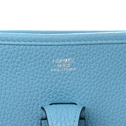 Hermes Taurillon Clemence Evelyne III PM Bleu Du Nord 6 of 10