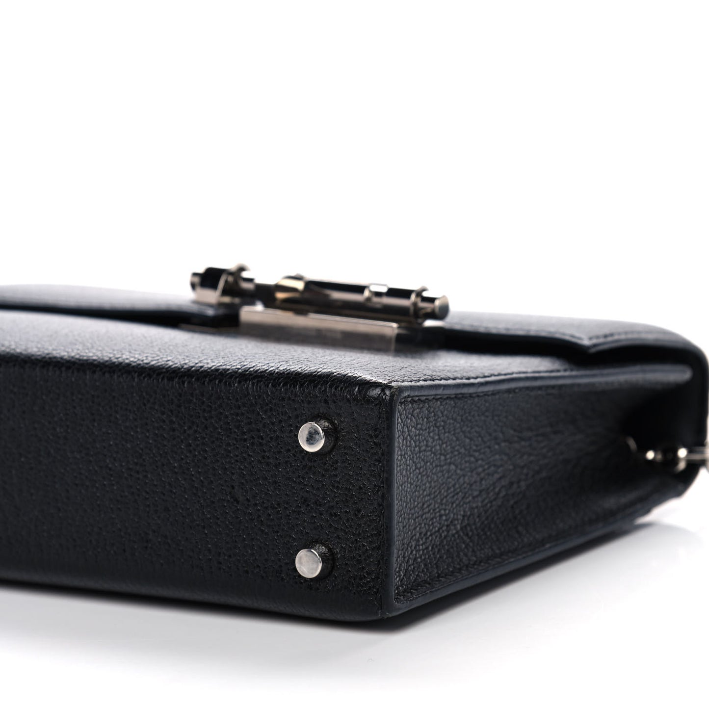 Chevre Mysore Mini Verrou Chaine Bag Black