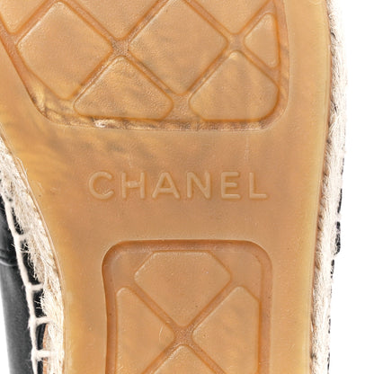 Chanel Lambskin CC Espadrilles 38 Black 7 of 10