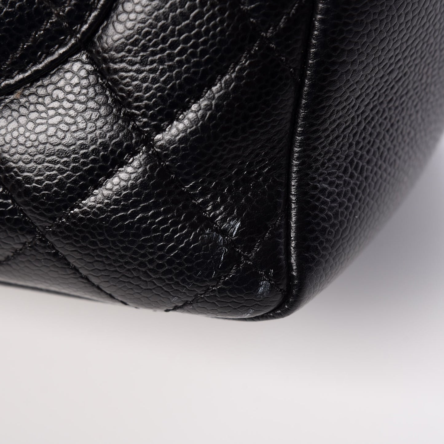 Caviar Quilted Grand Shopping Tote GST Black