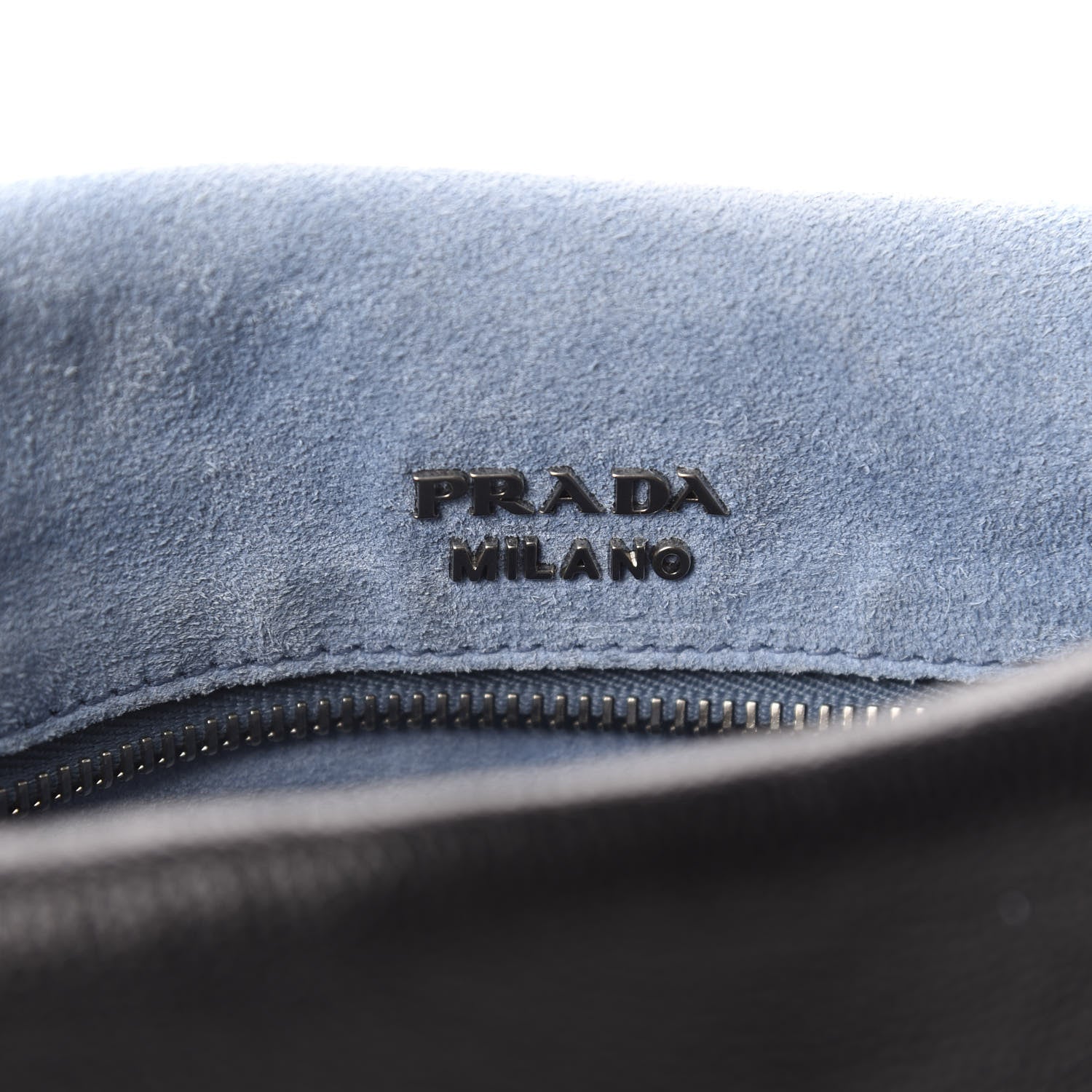 Prada Glace Calfskin Studded Etiquette Flap Black 8 of 11
