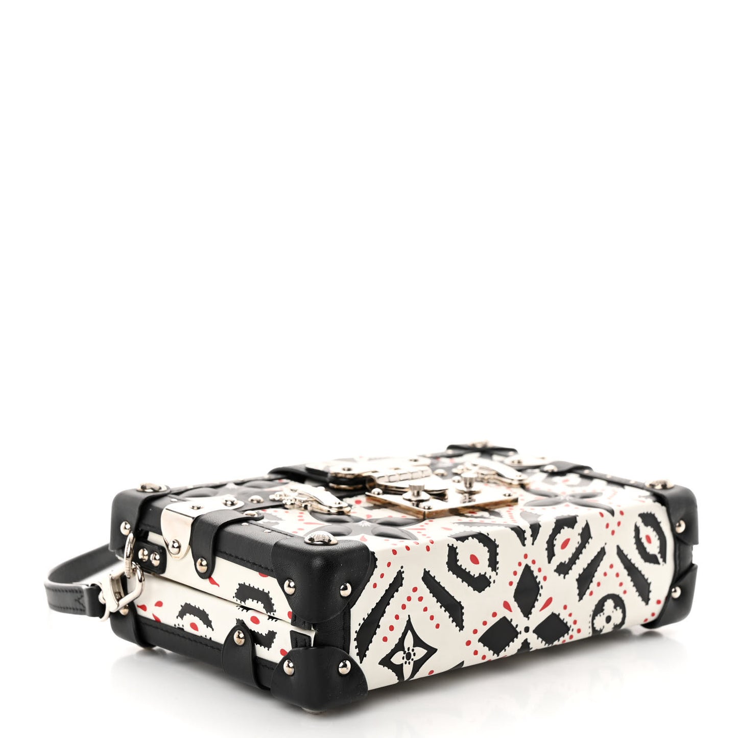 Calfskin Graphic Print Petite Malle