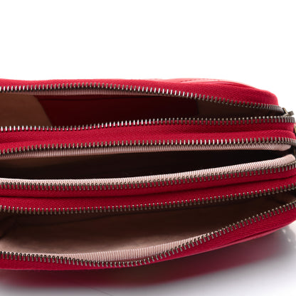Gucci Calfskin Matelasse Mini GG Marmont Chain Crossbody Bag Hibiscus Red 5 of 16