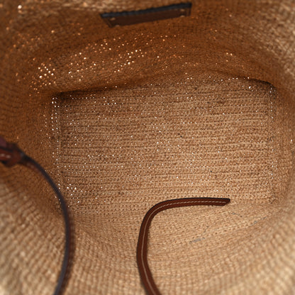 Prada Paglia Vitello Woven Top Handle Tote Naturale Cognac 6 of 10