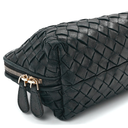 Bottega Veneta Nappa Intrecciato Small Cosmetic Pouch Black 8 of 10