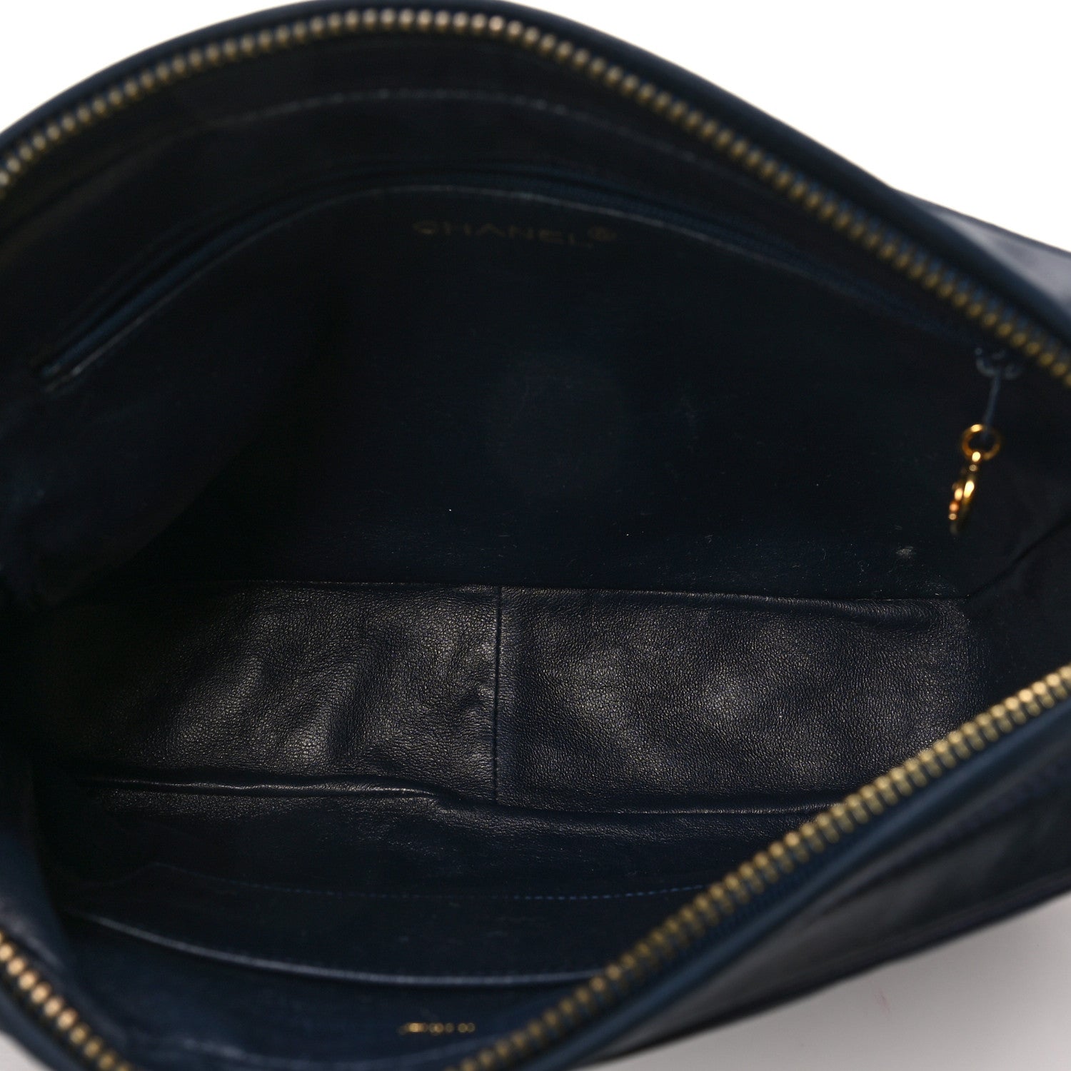 Chanel Lambskin Quilted CC Tassel Camera Case Navy 4 of 8