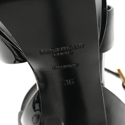 Saint Laurent Patent Tribute 105 Platform Sandals 36 Black 7 of 10