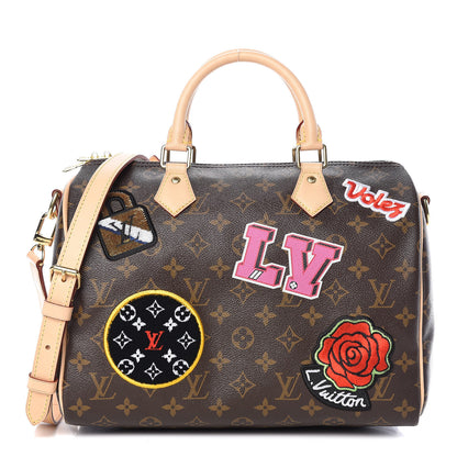 Louis Vuitton Monogram Patches Speedy Bandouliere 30 1 of 9