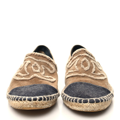 Chanel Canvas CC Espadrilles 39 Beige Black 2 of 10