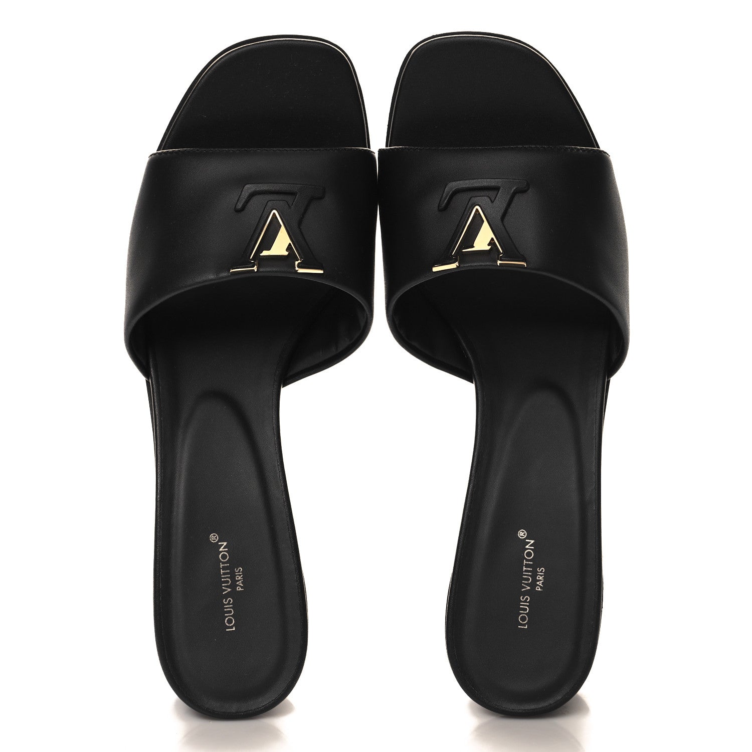 Louis Vuitton Calfskin LV Capri Mules 40 Black 2 of 10