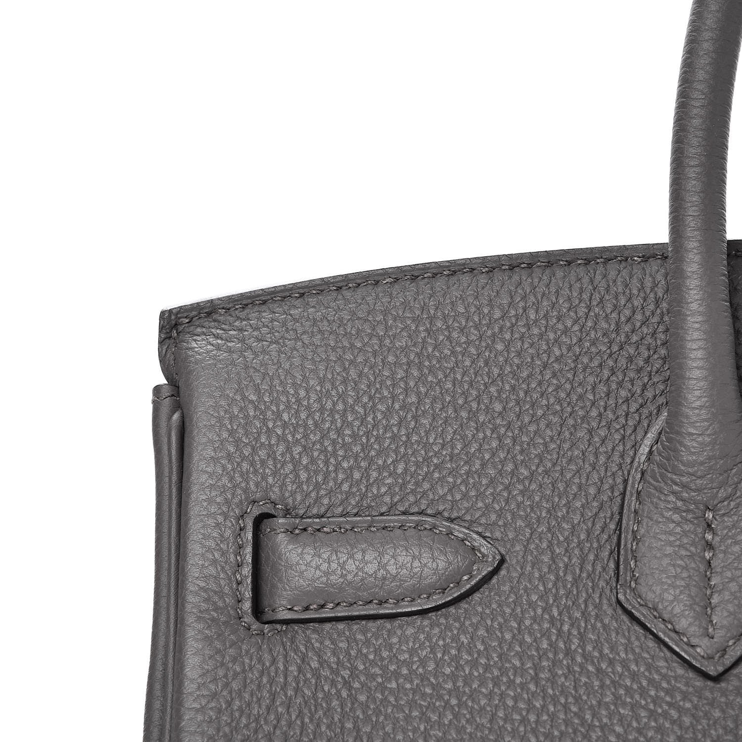 Hermes Togo Birkin 30 Etain 30 of 37