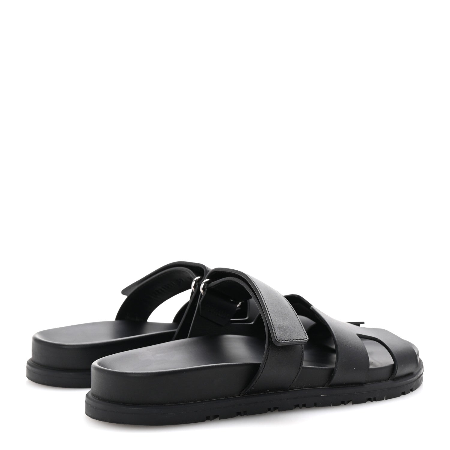 Hermes Calfskin Womens Chypre Sandals 39 Black 5 of 10