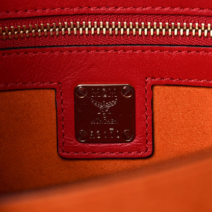 MCM Calfskin Patricia Small Crossbody Bag Red 6 of 8