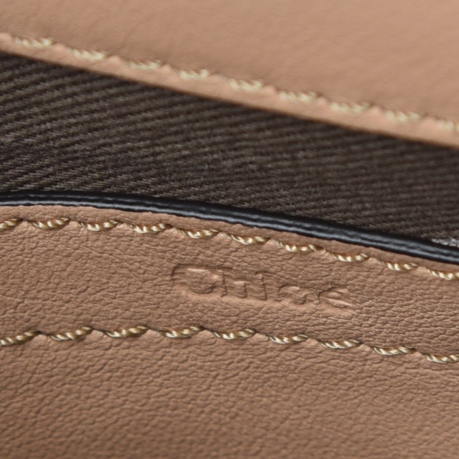 Chloe Calfskin Crocodile Embossed Mini Marcie Round Crossbody Bag Nut 6 of 8