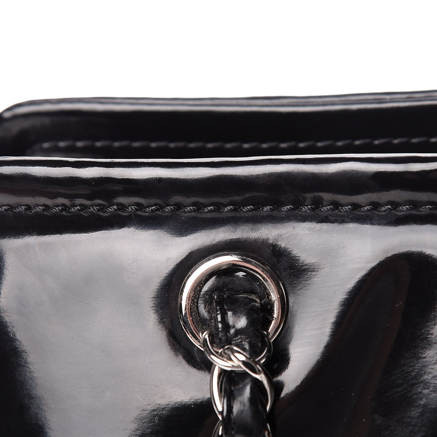 Vinyl Lipstick Ligne Tote Black