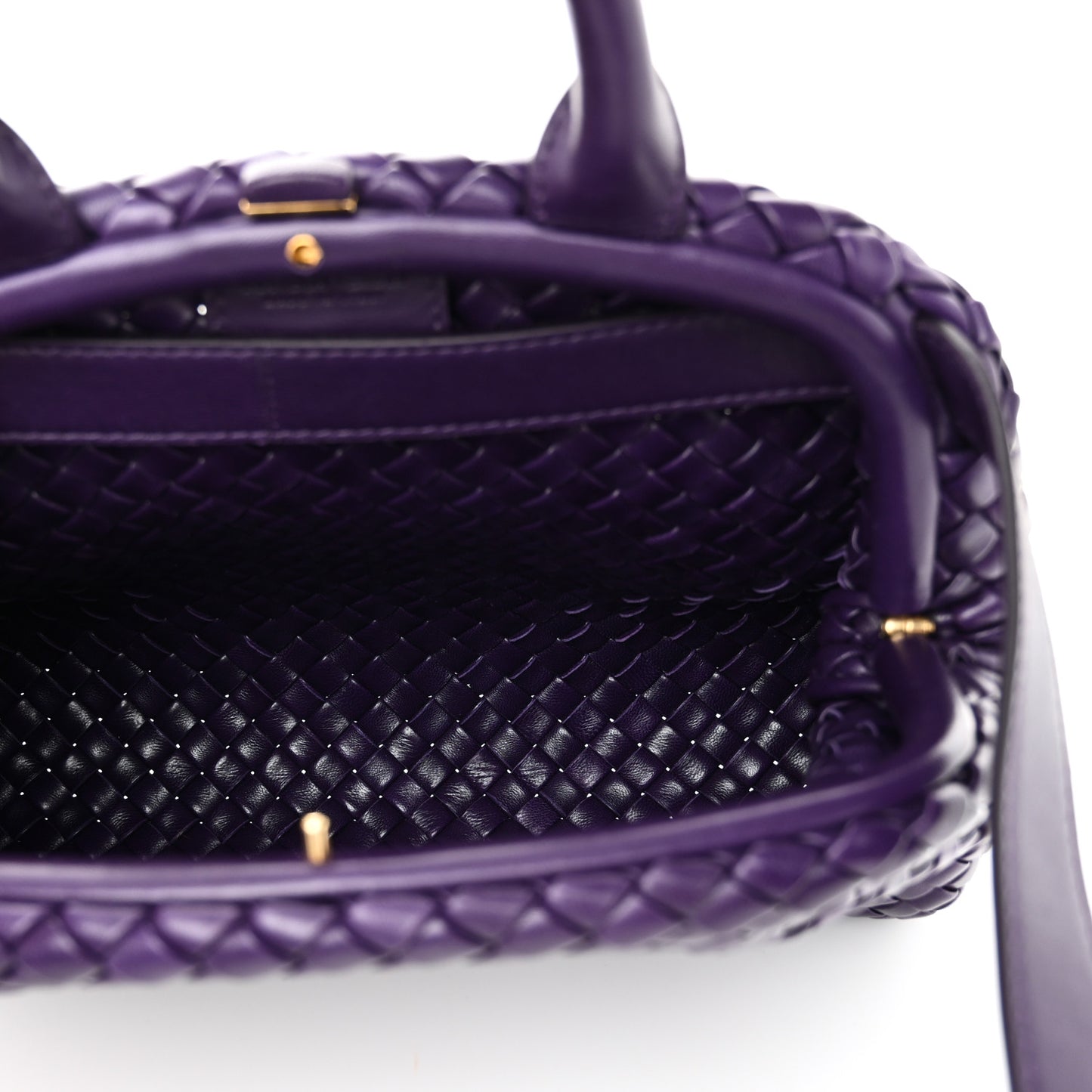 Nappa Intrecciato Small Padded The Handle Tote Purple