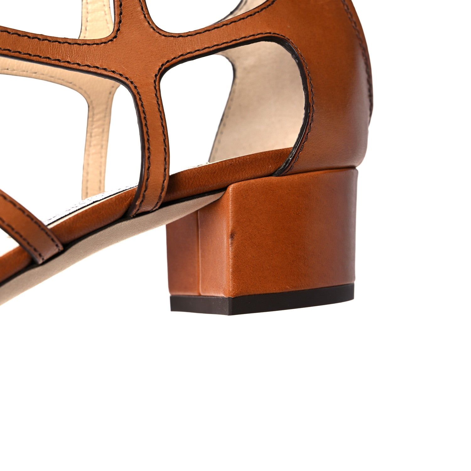 Jimmy Choo Calfskin Ren 35 Sandals 39 Brown 8 of 15