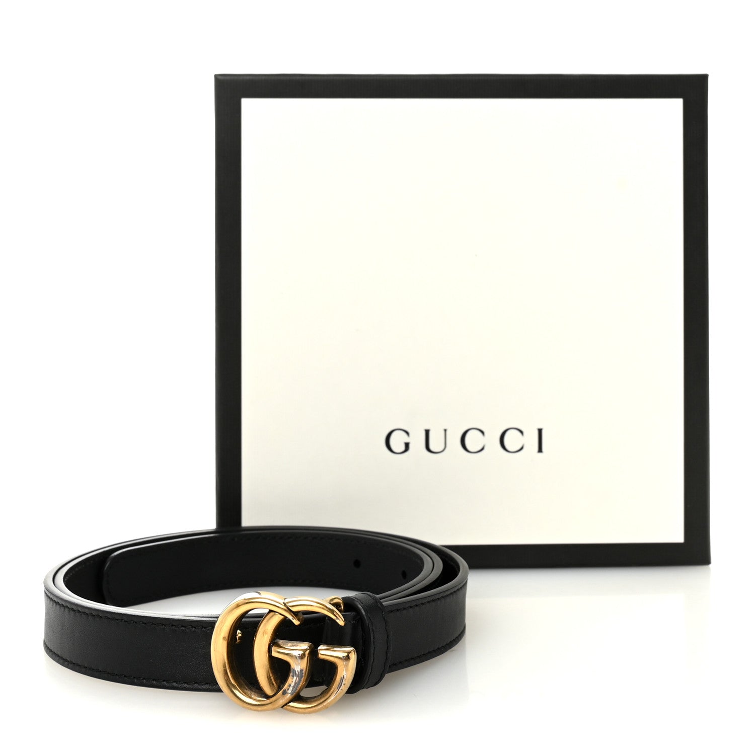 Gucci Calfskin Double G 20mm Belt 90 36 Black 7 of 7