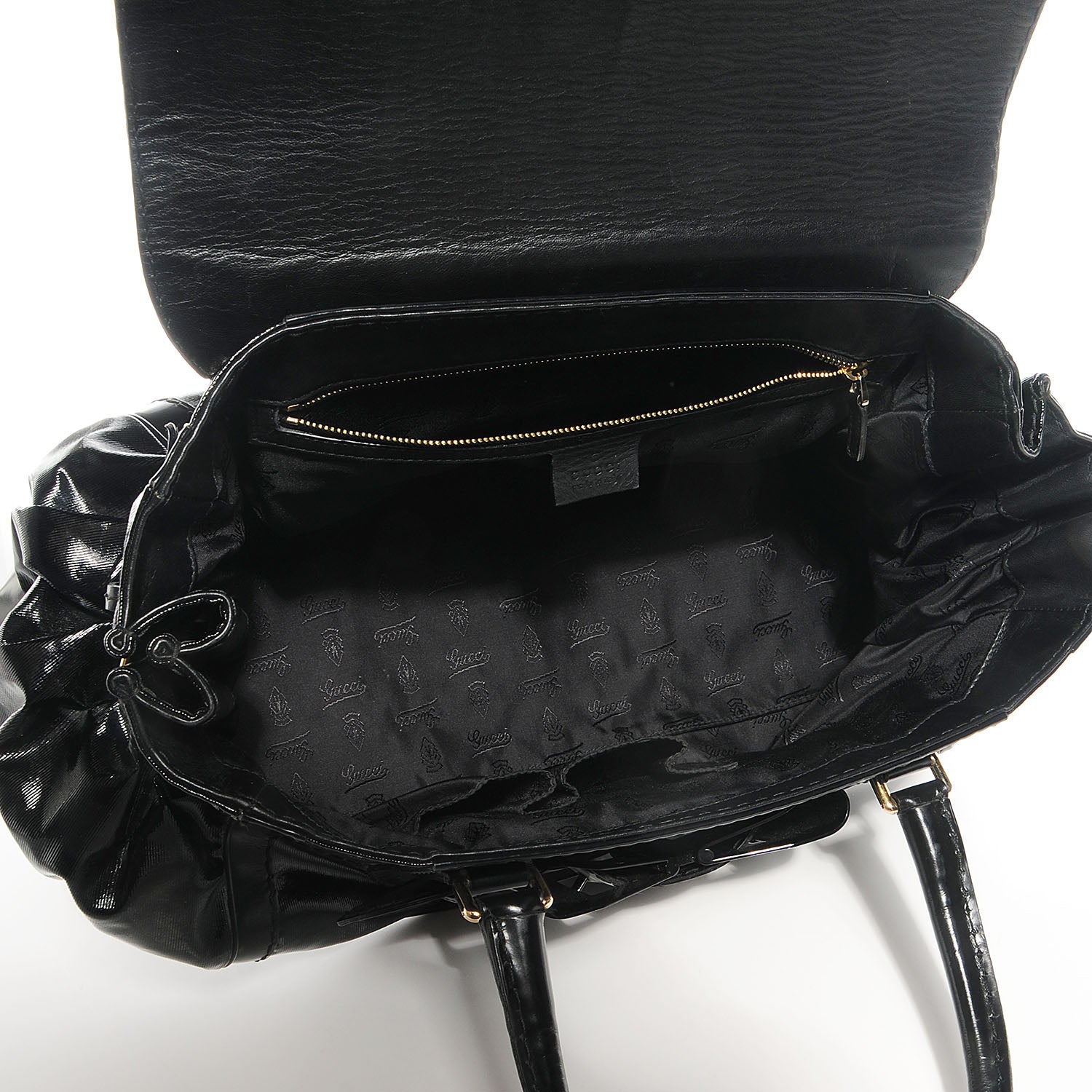 Gucci Dialux Large Queen Tote Black 5 of 7