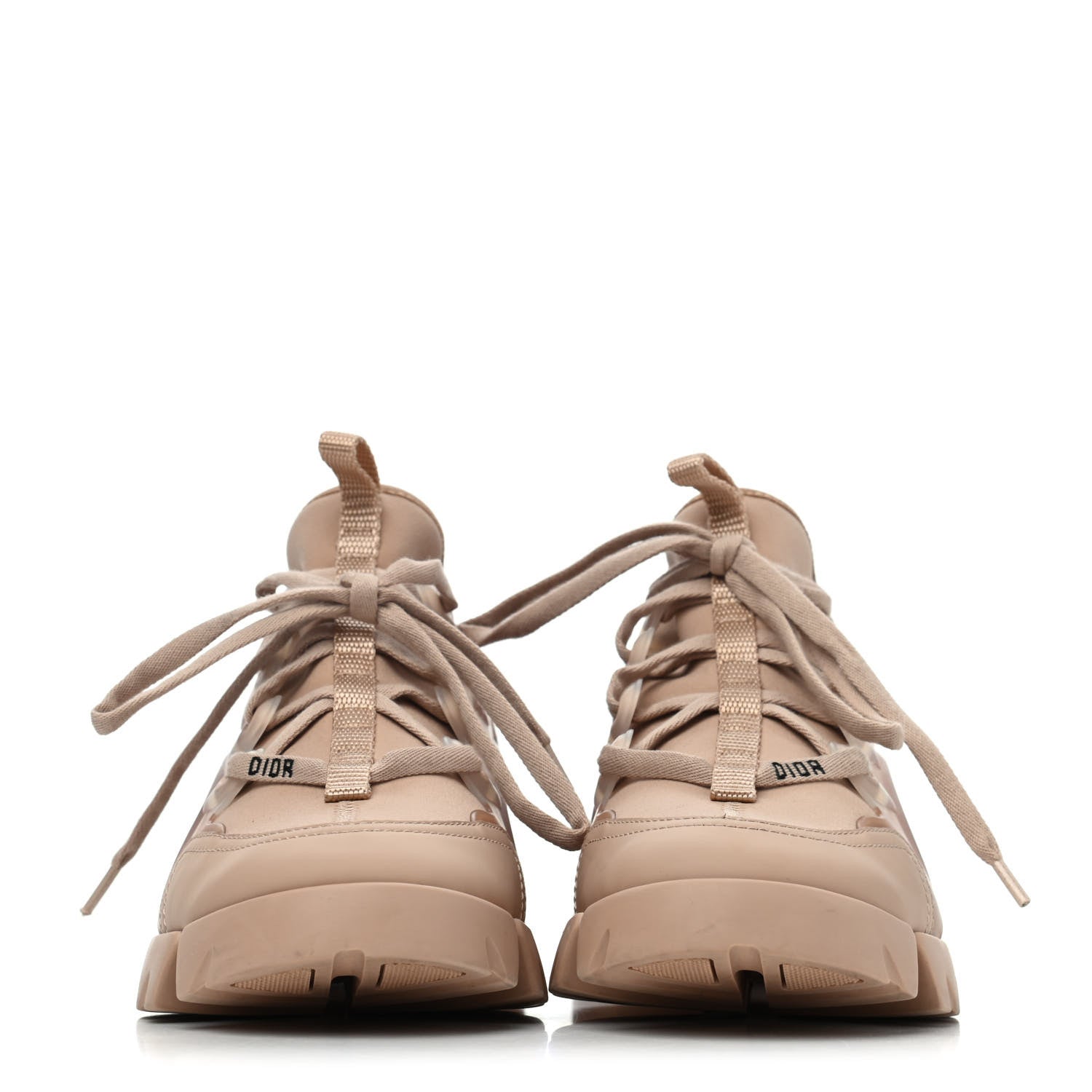 Christian Dior Neoprene Rubber Womens D-Connect Sneakers 36.5 Nude 2 of 4