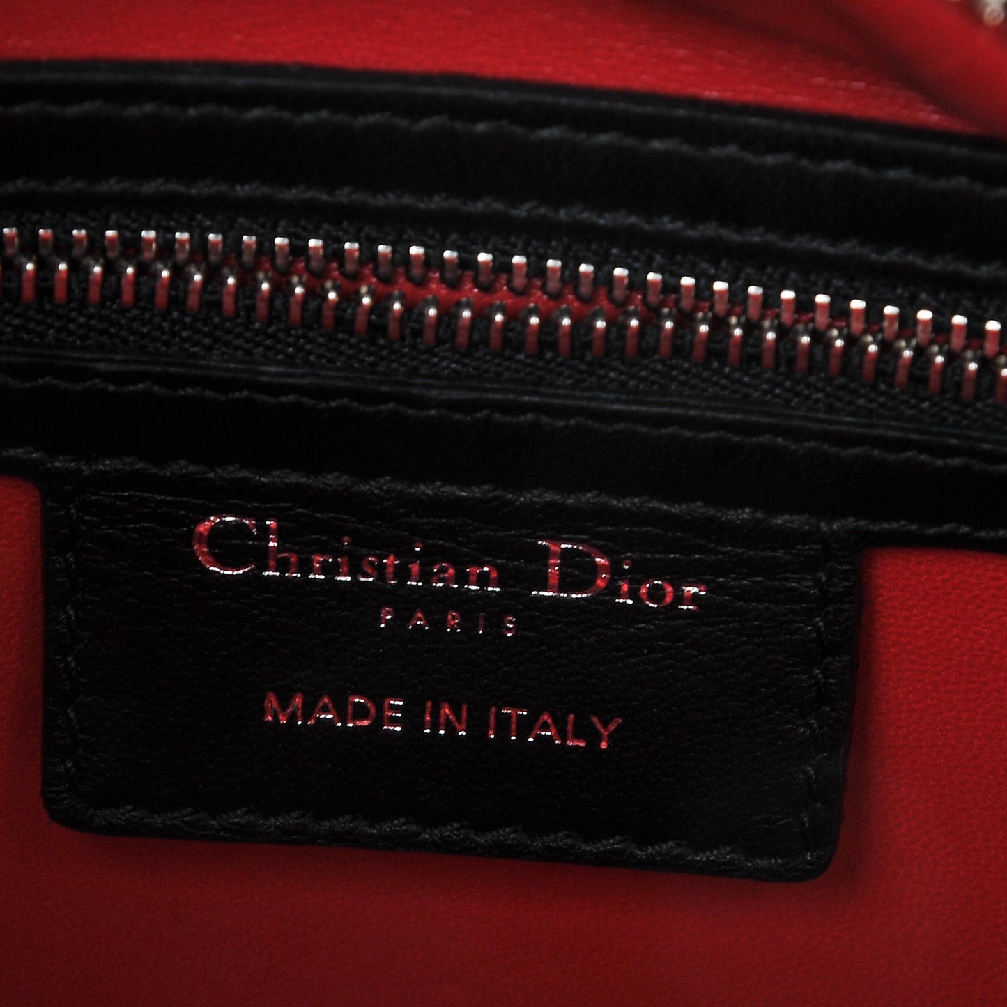 Lambskin Cannage Medium Lady Dior Black