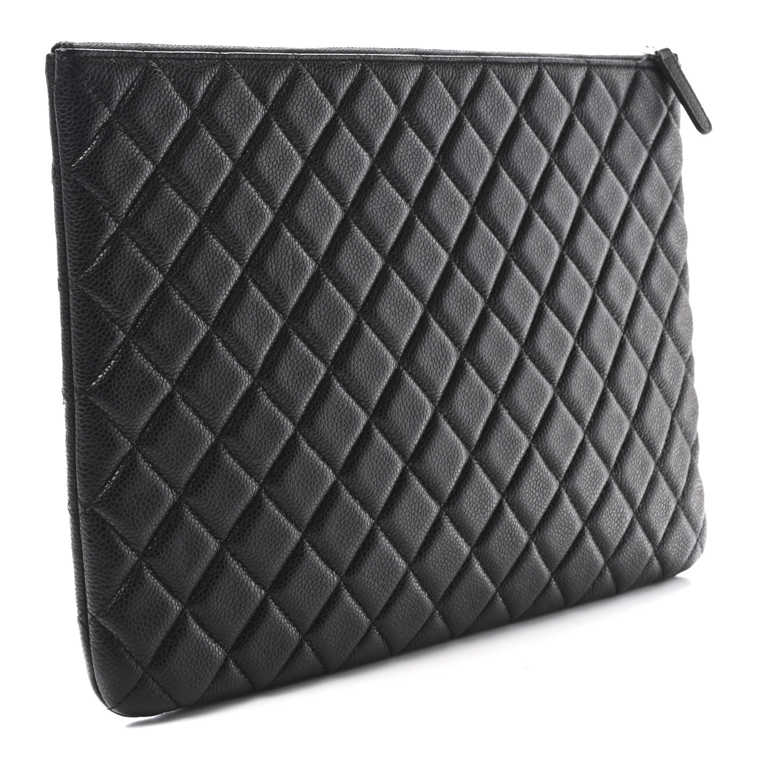 Chanel Caviar Quilted Large Cosmetic Case Black 3 of 7