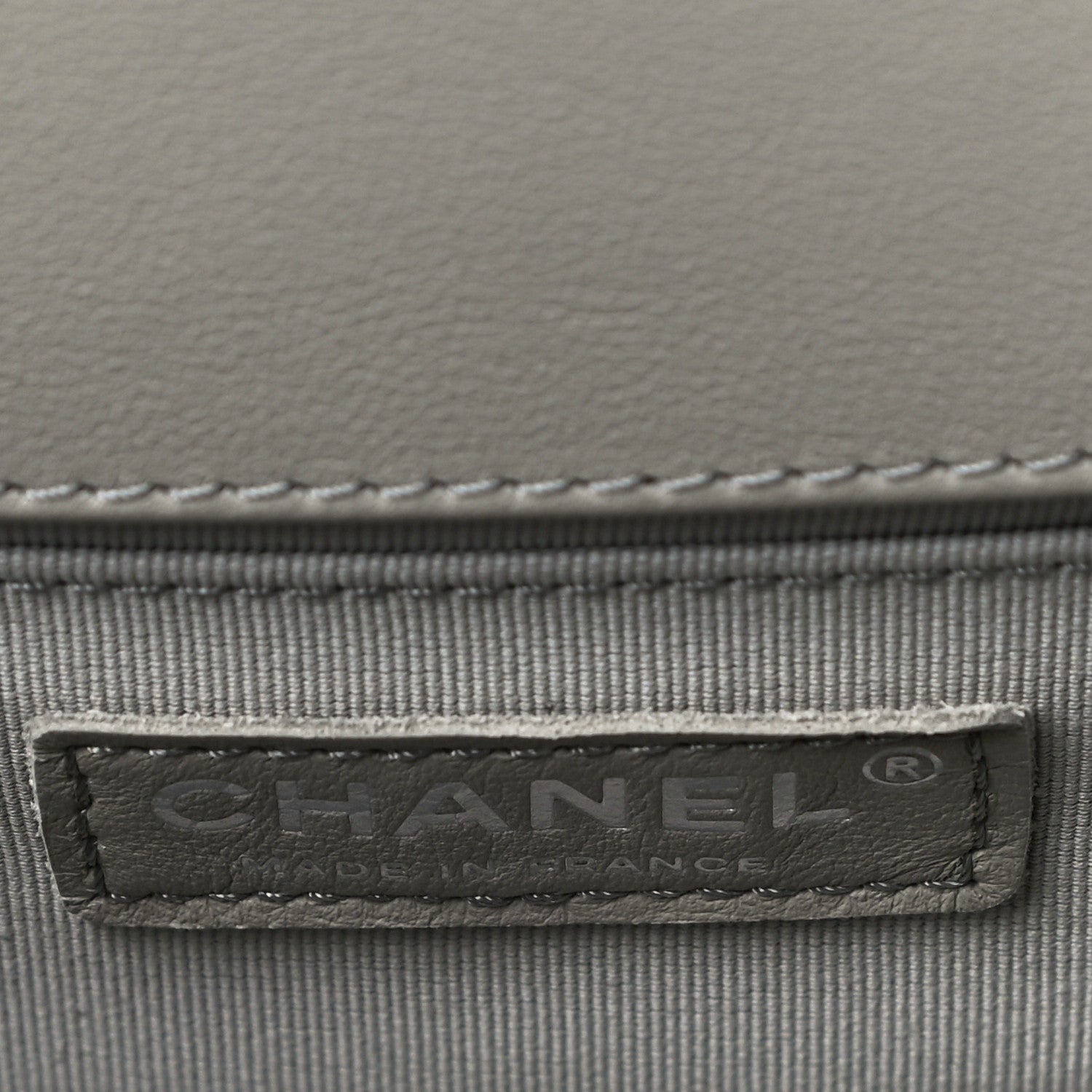 Chanel Calfskin Chevron Quilted Medium Boy Flap Grey 6 of 11