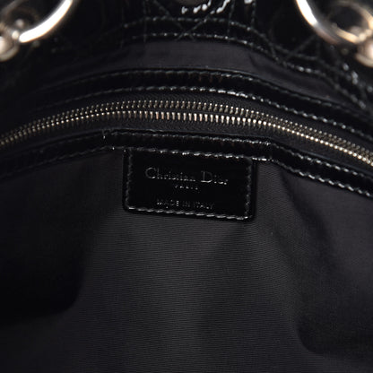 Christian Dior Patent Cannage Large Dior Soft Shopping Tote Black 10 of 13