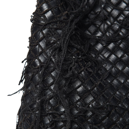 Bottega Veneta Nappa Intrecciato Fringe Netted Hobo Black 11 of 14