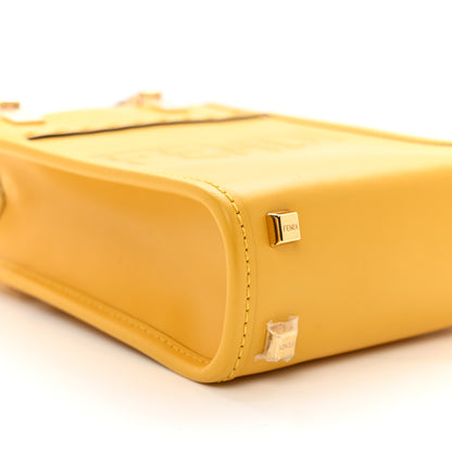 Fendi Vitello King Plexiglass Logo Embossed Mini Fendi Sunshine Shopper Tote Mimosa 8 of 9