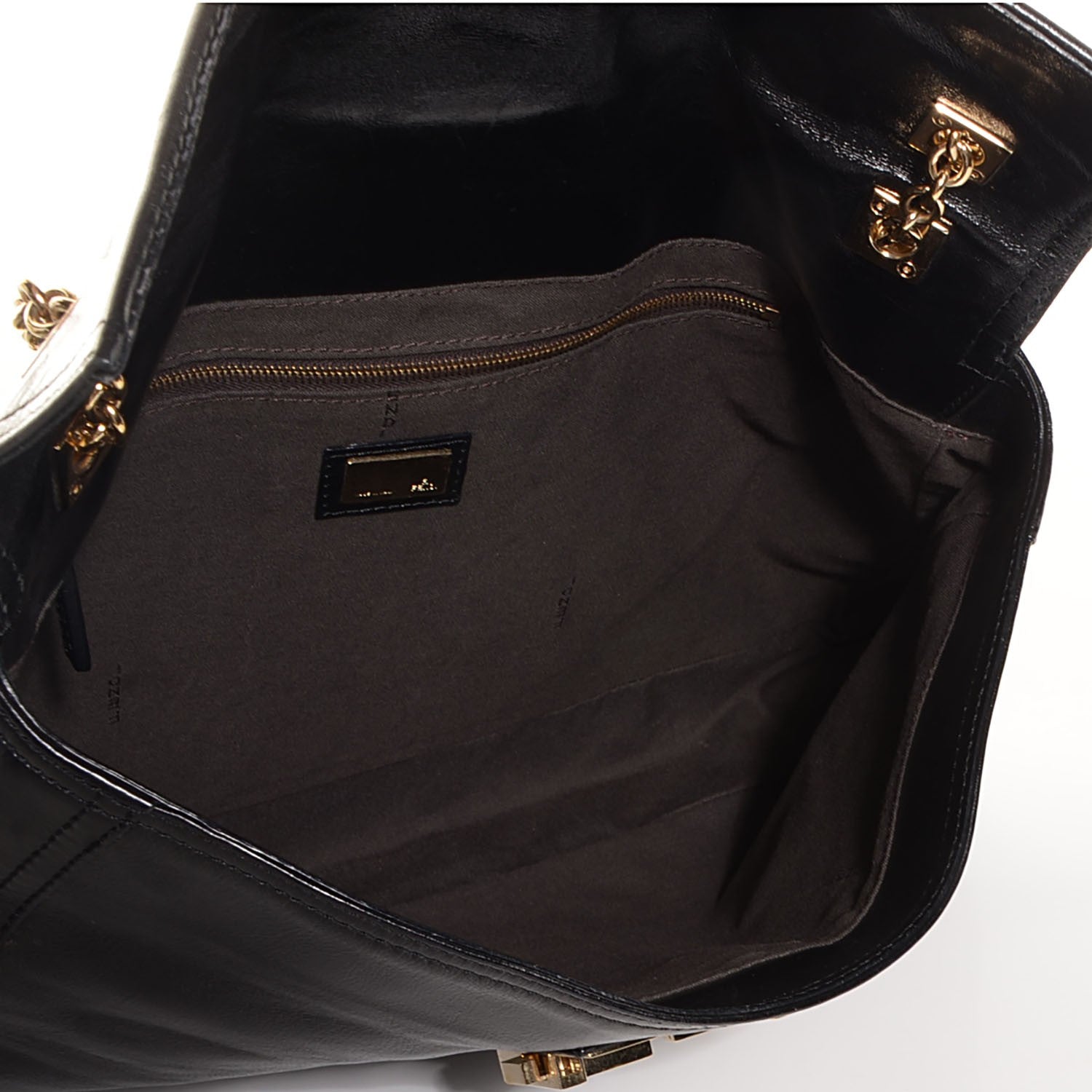 Fendi Vitello Acqua Maxi Baguette Shoulder Bag Black 5 of 10