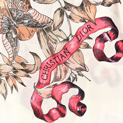 Christian Dior CHRISTIAN DIOR Silk Le Jugement Square Scarf Rose 2 of 3