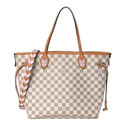 Louis Vuitton Damier Azur Braided Neverfull MM Orange 3 of 12