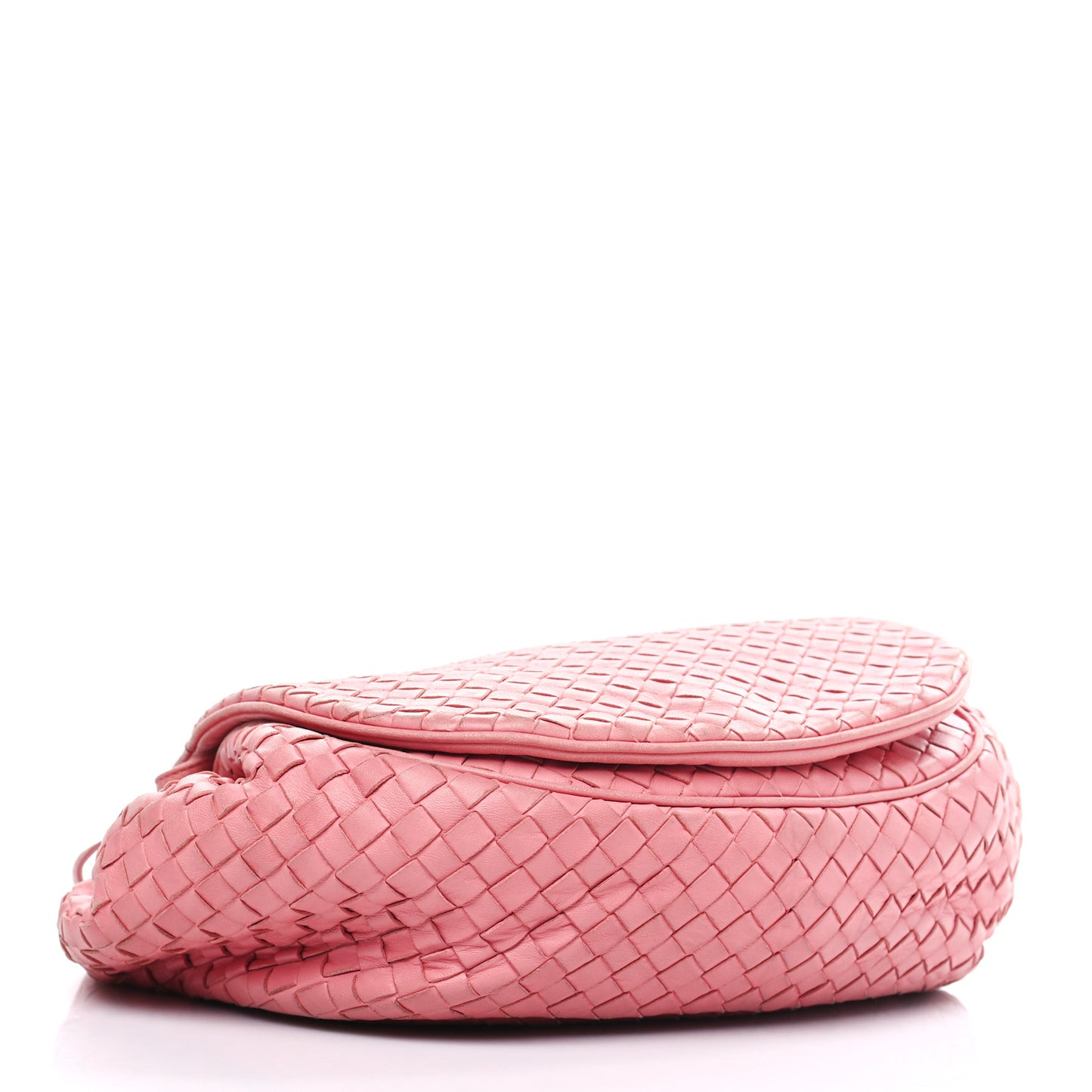 Nappa Intrecciato Crossbody Flap Bag Pink