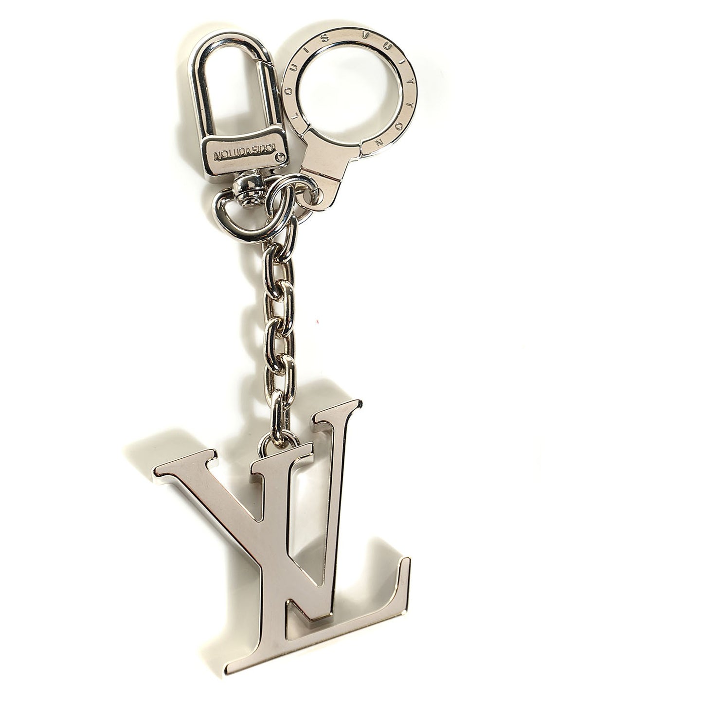LV Initials Key Holder Silver