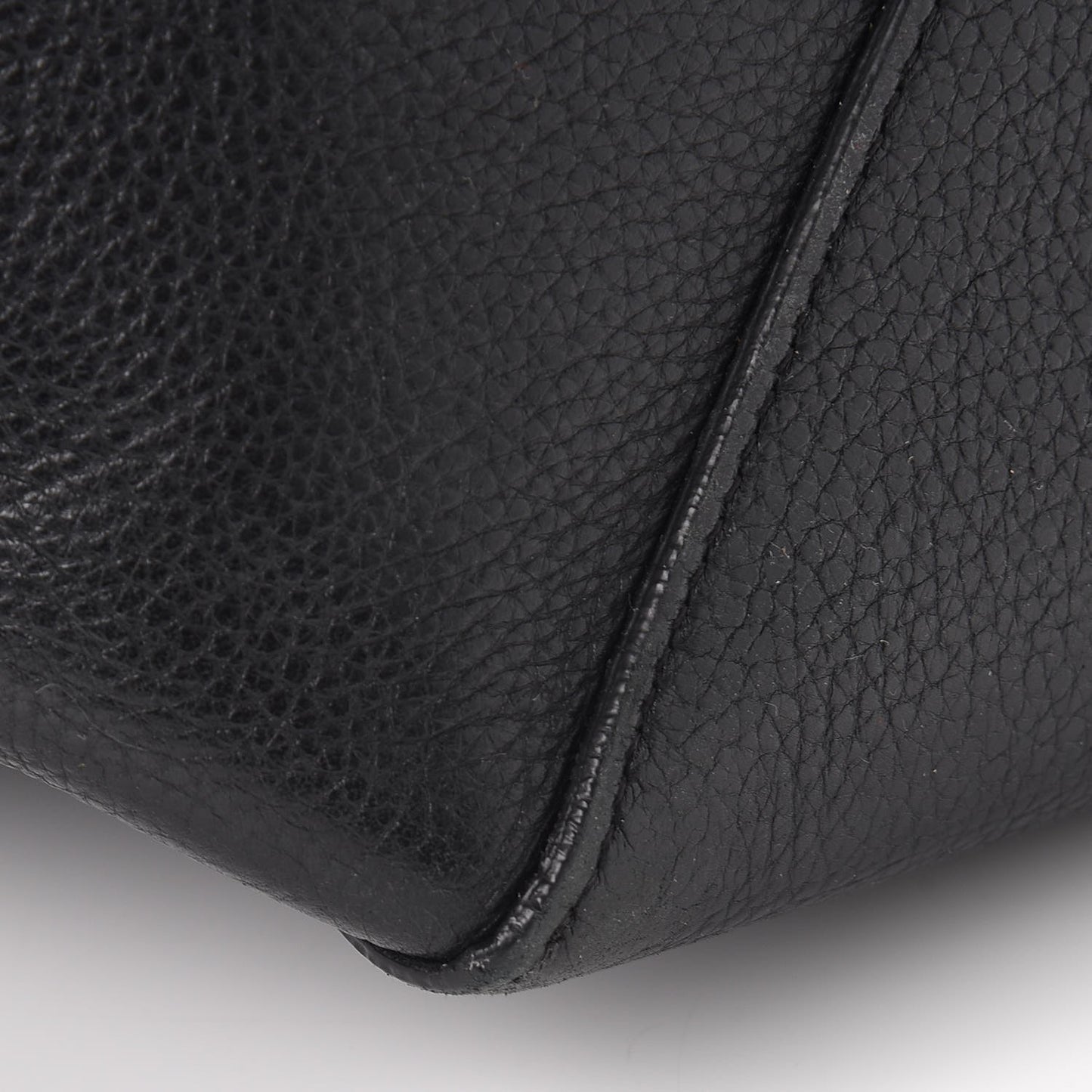 Grained Calfskin Medium Horizontal Cabas Phantom Black