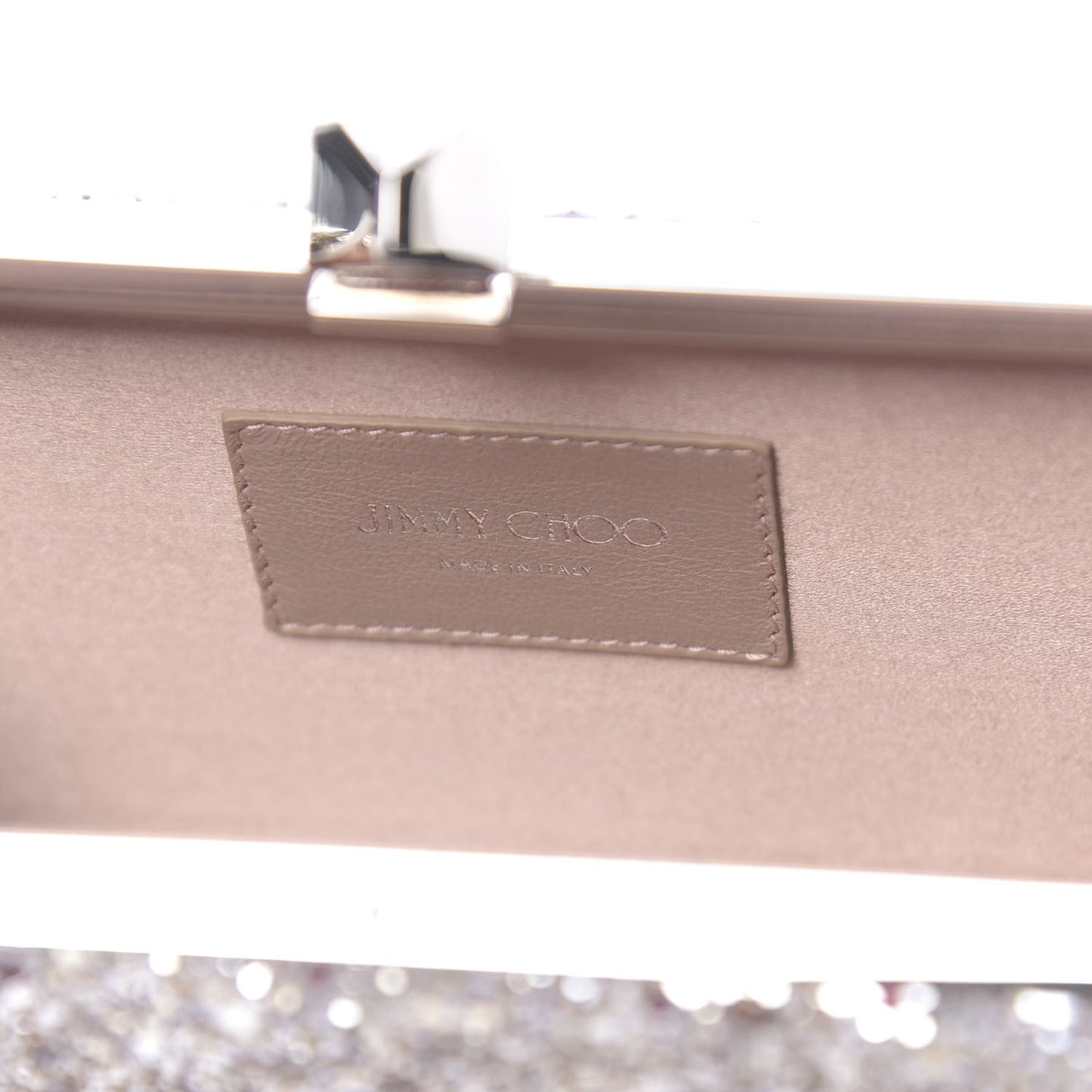 Coarse Glitter Celeste Clutch Pink Silver
