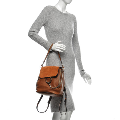 Chloe Suede Calfskin Medium Faye Backpack Tan 3 of 8