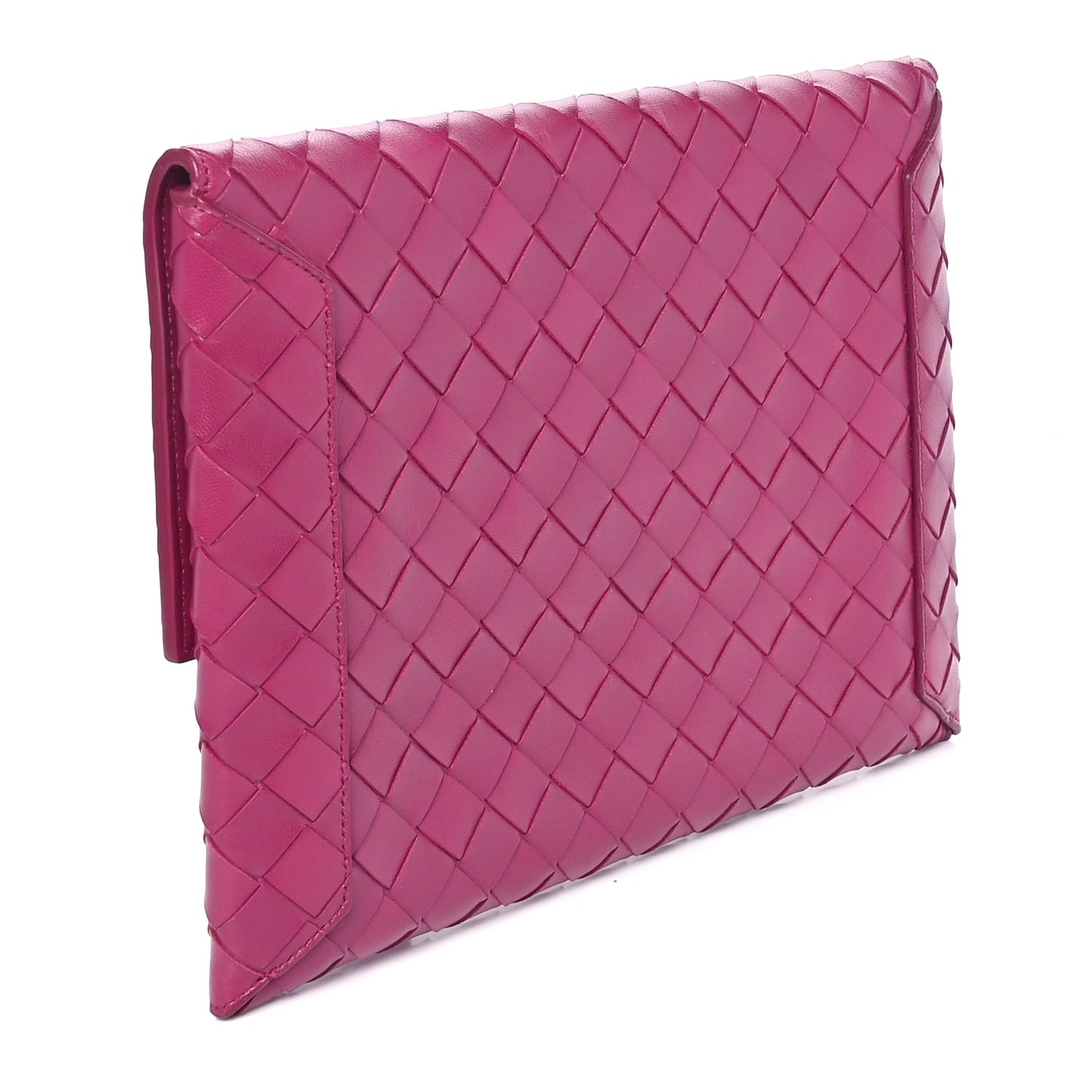 Nappa Intrecciato Flap Pouch Cinnabar