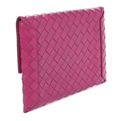 Bottega Veneta Nappa Intrecciato Flap Pouch Cinnabar 3 of 8