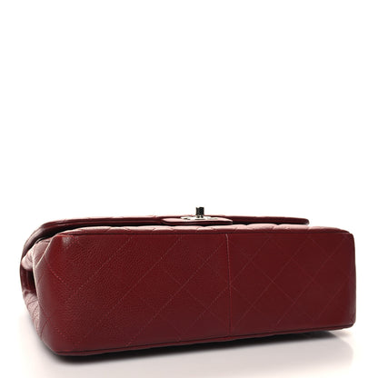 Chanel Caviar Quilted Jumbo Double Flap Dark Red 4 of 13