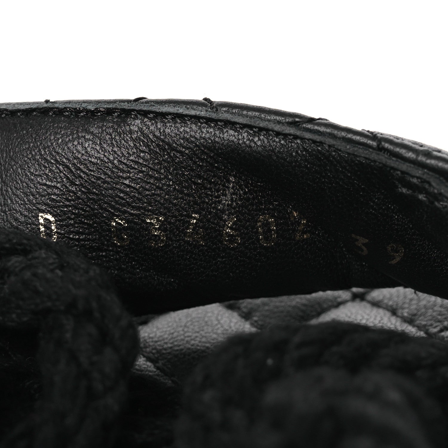 Chanel Cord Lambskin Quilted Logo Sandals 39 Black 10 of 12