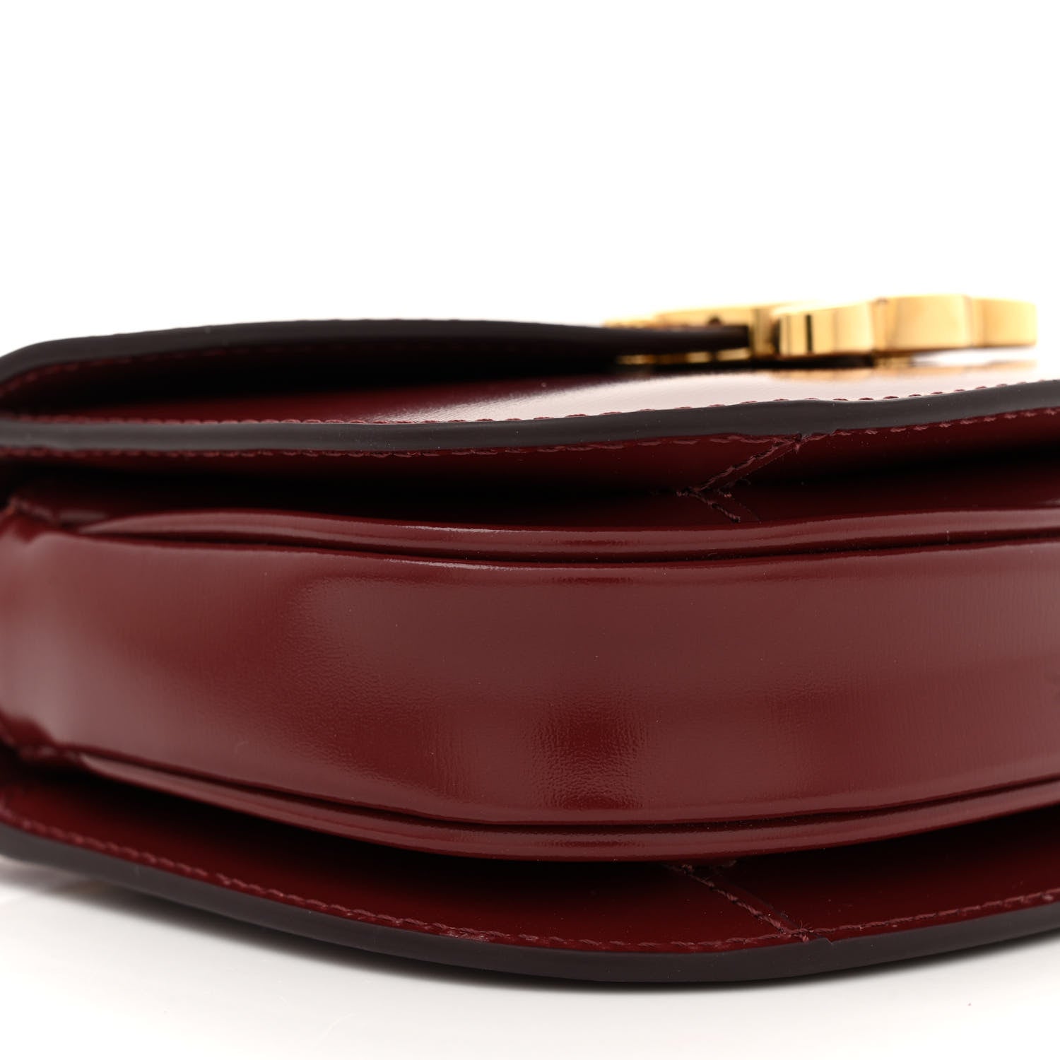 Celine Shiny Calfskin Triomphe Mini Besace Clea Light Burgundy 8 of 11